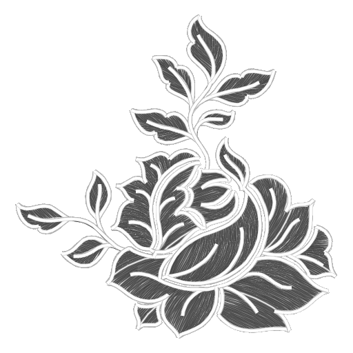 绣墨玫瑰花