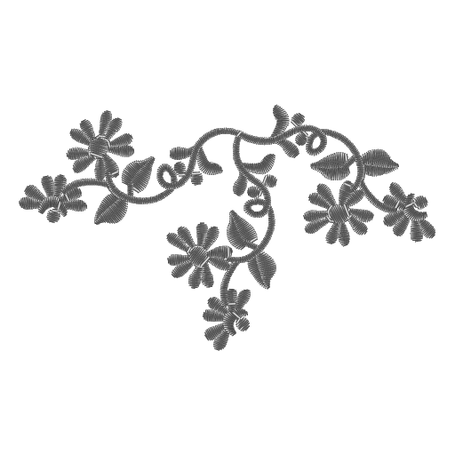 枝叶缠绕花卉纹