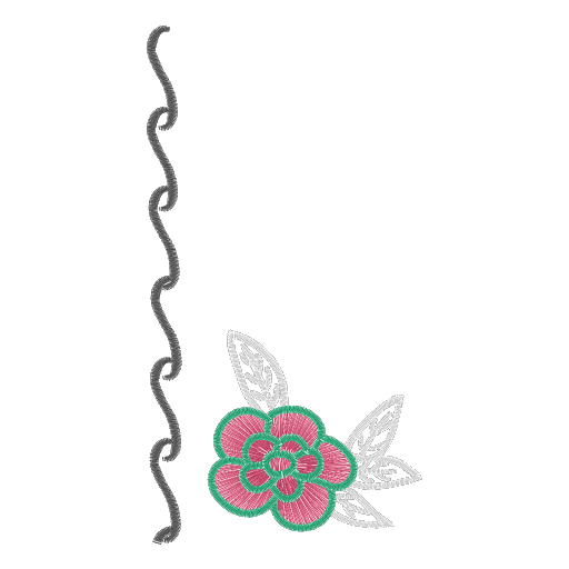 绣线缠枝牡丹