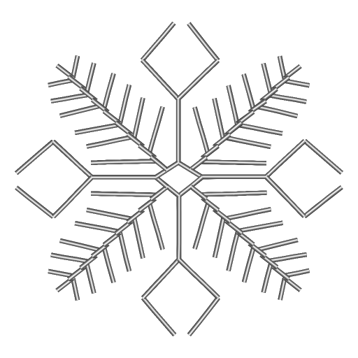 六角雪花刺绣图