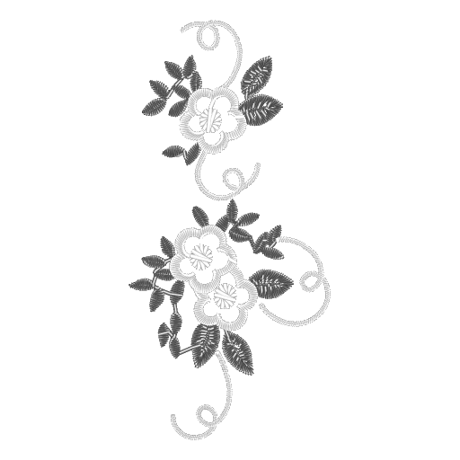 缠枝花卉刺绣纹
