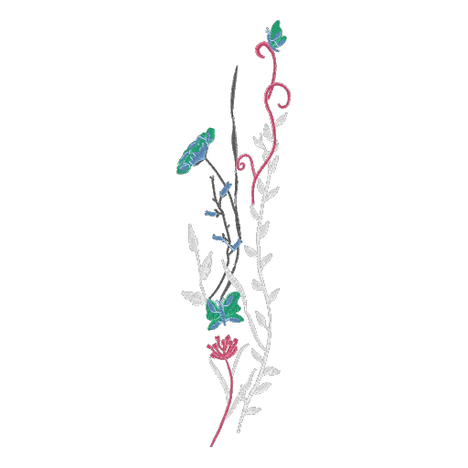蝶影花藤绣