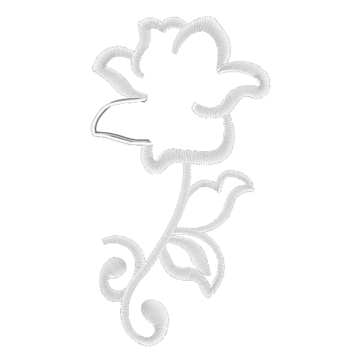 白绢墨花刺绣纹
