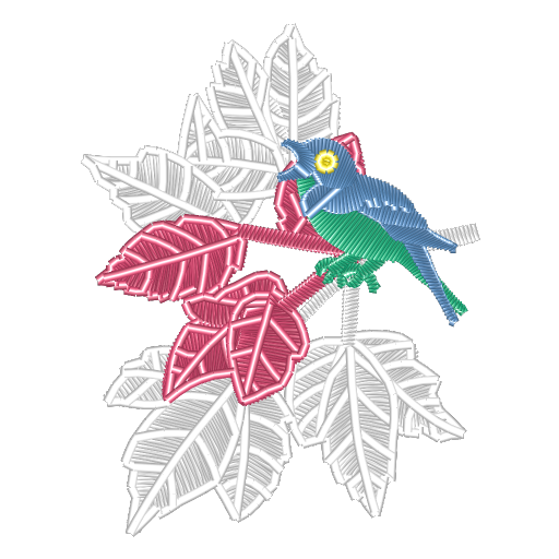 花鸟艺术绣