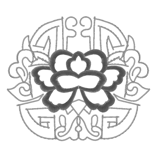 绣菊花戴云纹冠