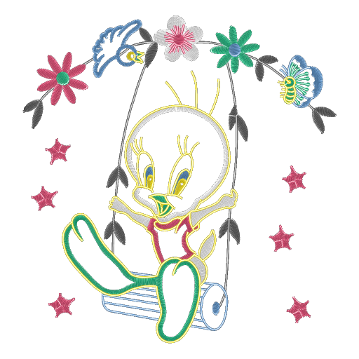 花蔓秋千上的莺